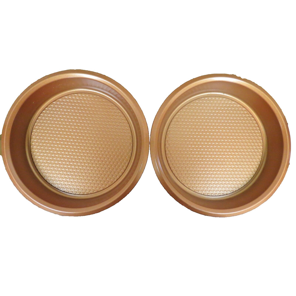 Copper Colored Cake Pans - 2 Unused Pans 9 Inches Diameter